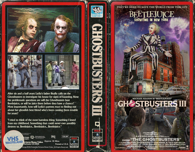 BEETLEJUICE VS THE GHOSTBUSTERS GHOSTBUSTERS 3 CUSTOM VHS COVER CUSTOM VHS COVER, MODERN VHS COVER, CUSTOM VHS COVER, VHS COVER, VHS COVERS